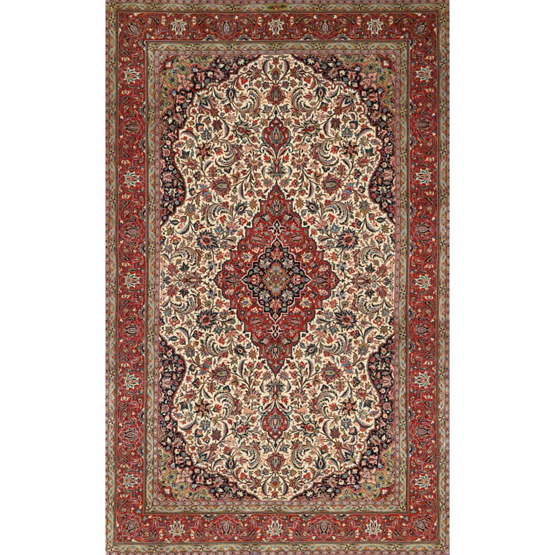 Tapis oriental beige / brun / rouge, Rectangle 7 pi x 9 pi