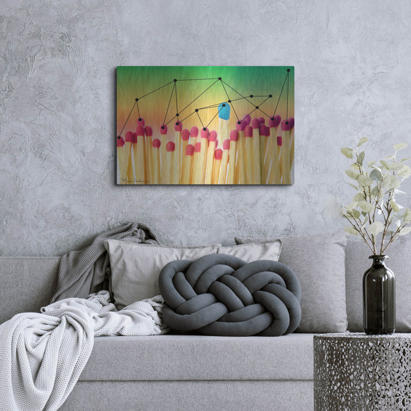 Lark Manor ™ «Matches 2» par Mark Ashkenazi, art mural en métal, H 24 po x l 36 po