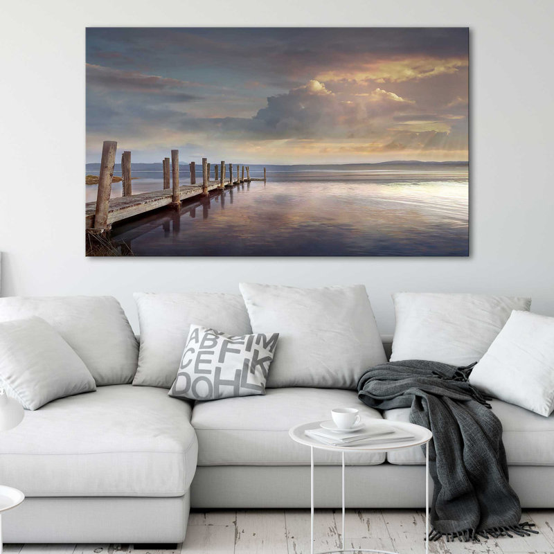«Evening Reflection» par Mike Calascibetta - photographie, Toile tendue, H 28 po x l 48 po x P 1,5 po