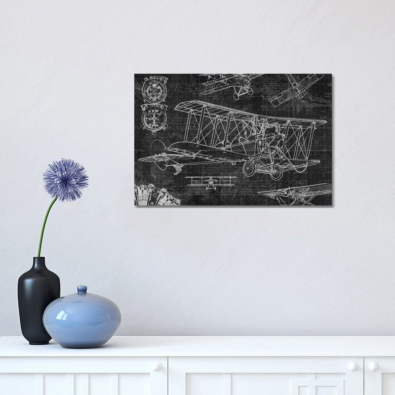 Vintage Aviation II by Edward Selkirk - Wrapped Canvas Print, 30.48 cm H x 45.72 cm W