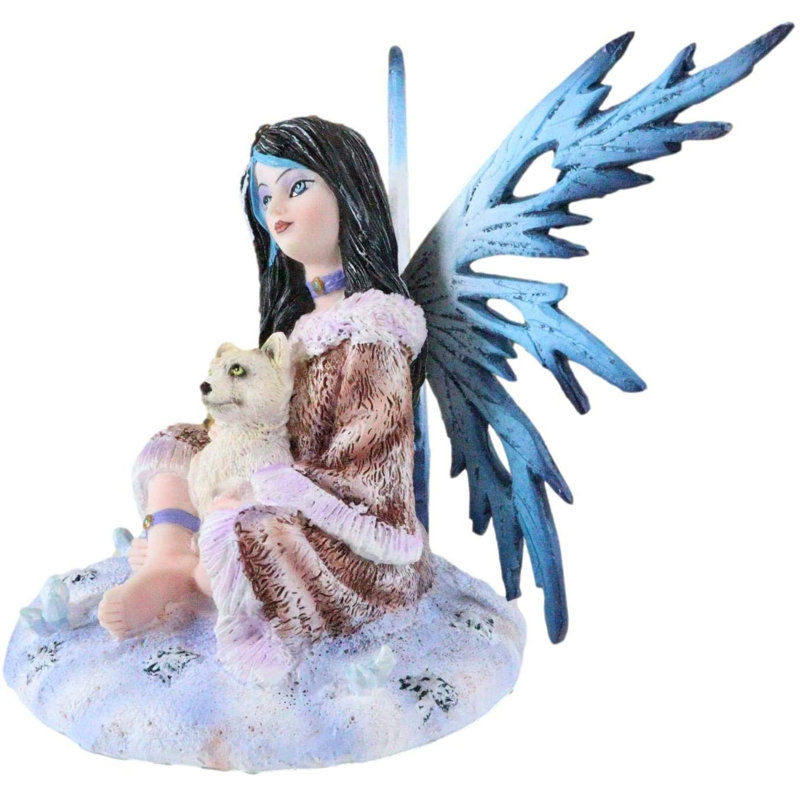 Figurine joli petit esquimau fée d'hiver