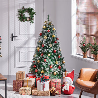 Green Spruce Flocked/Frosted Christmas Tree