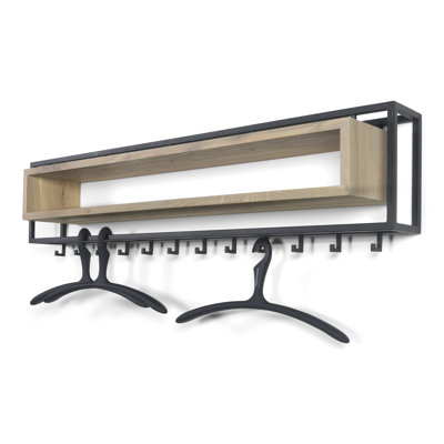 School 12 - Hook Wall Mounted Coat Rack with Storage 