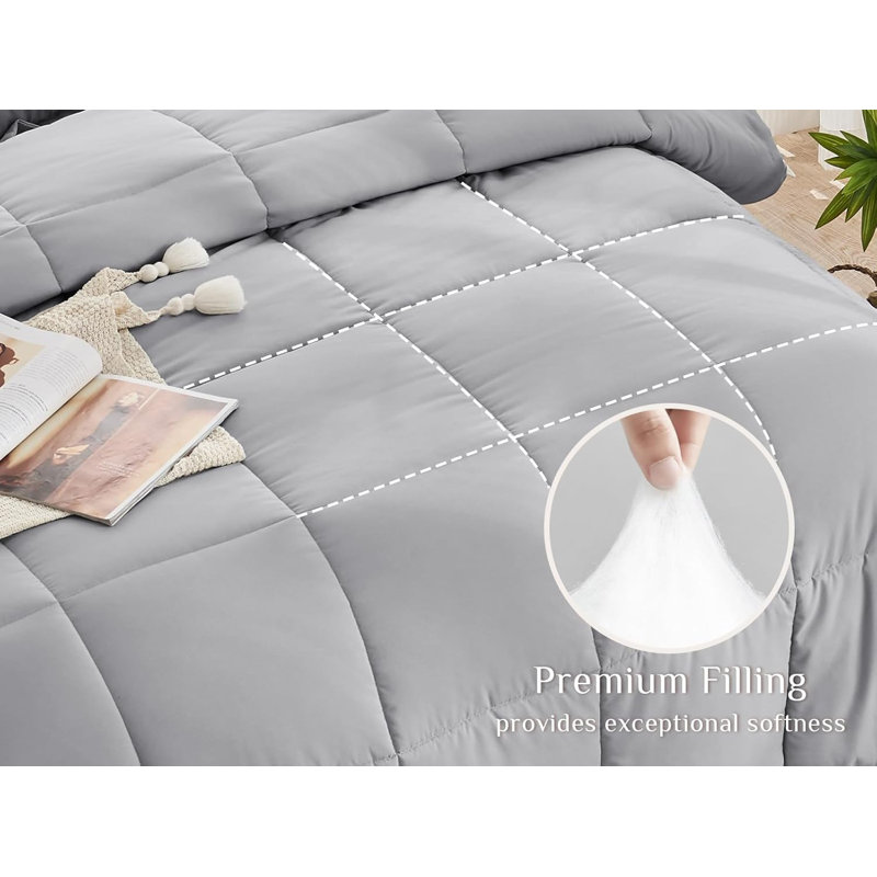 Comforter Set - Down Alternative With 2 Pillow Shams - Extra Thick - Soft And Comfortable