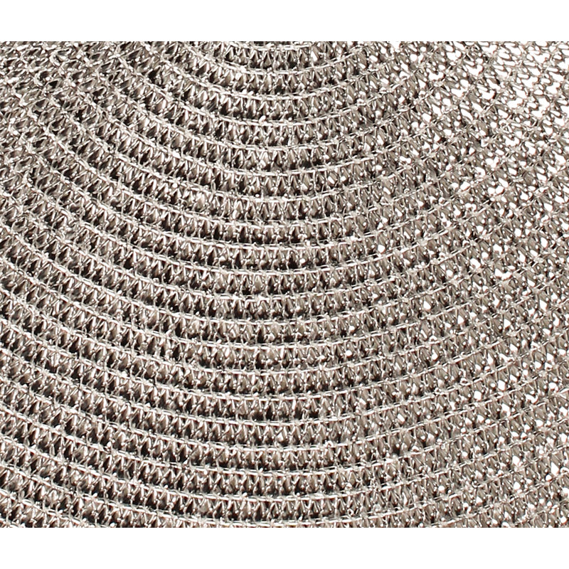 Absidy 100% Polyester Round Placemat And Coaster Set, Silver