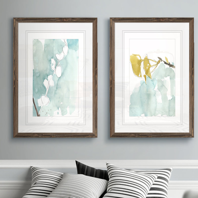 « ginkgo on dusty i » par antonymeus bunjamin (abe)-2 pièces, ensemble de 2 reproductions de photos sur toile, Blanc