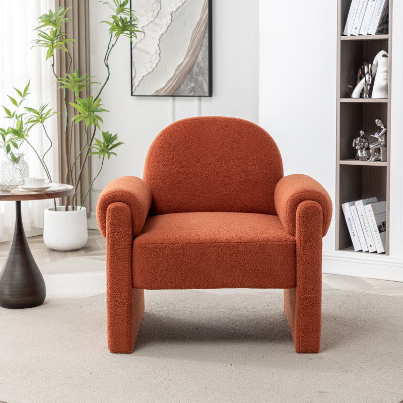 Bryonie Upholstered Armchair, Orange Polyester