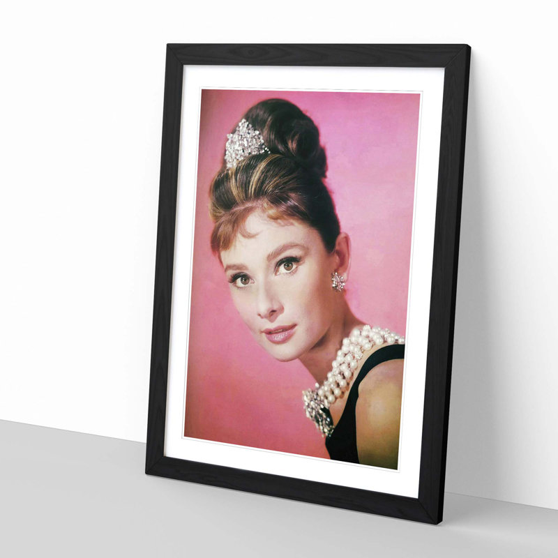 Audrey Hepburn 7 Framed Print, Black