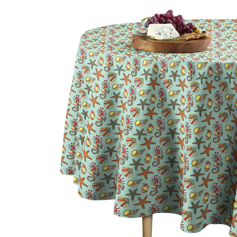 Zeppa Geometric Round Tablecloth, 84" x 84"