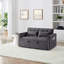 54,33 po Canapé-lit pliable polyvalent en 3 longueurs, canapé-lit moderne, canapé-lit en velours, dossier réglable (GRIS)