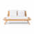 White Cushion/Teak Frame