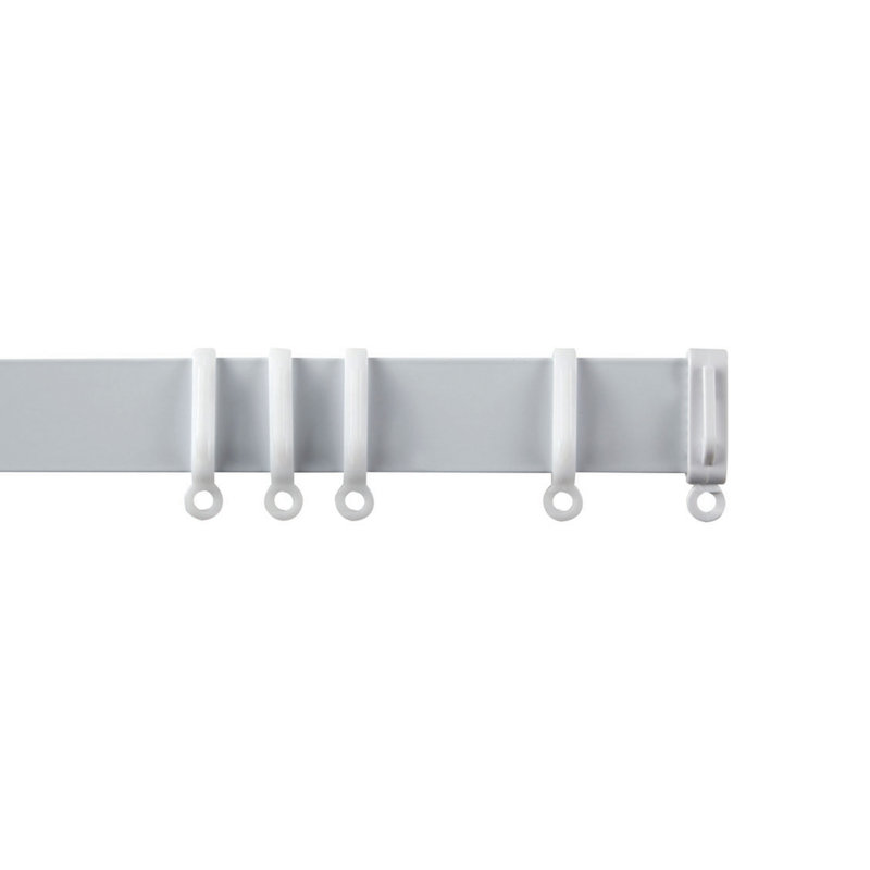 White Aluminum Curtain Track/Rail, 4.5cm H x 300cm W x 2.5cm D