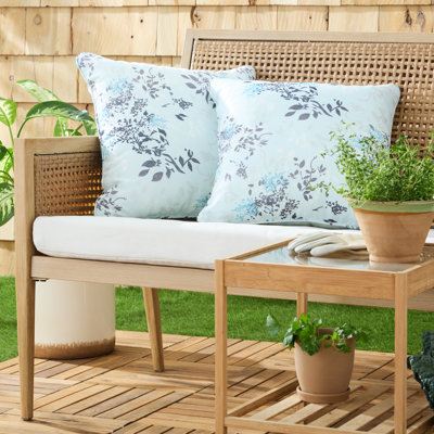 MARTHA STEWART Charming Foliage Indoor Outdoor Pillow 2-Pack Set, 18"