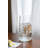 Cylindrical Glass Accent Vase with Gold Leaf Motifs - Clear/Gold-938997069