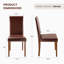 Chaise de salle à manger rembourrée en cuir Vegan-118669373