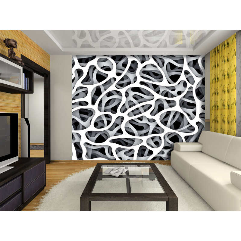 Panneau mural abstrait non tissé L 11,8 pi x l 106 po Organic