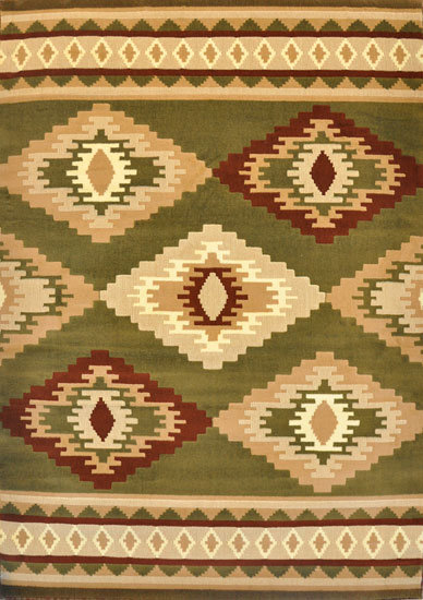 Tapis sauge à motif sud-ouest Esma, Rectangle de 3 pi x 5 pi