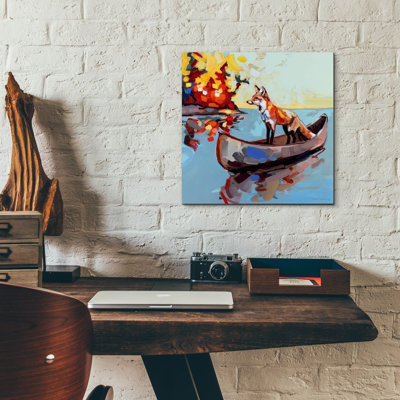 Art mural en verre épique «Voyage» par Adam Swanson, 12 po x 12 po