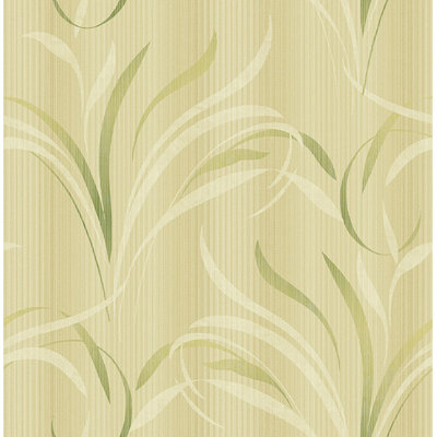  Designs Metallic Almond & Fern Foxtail Leaves Unpasted Wallpaper