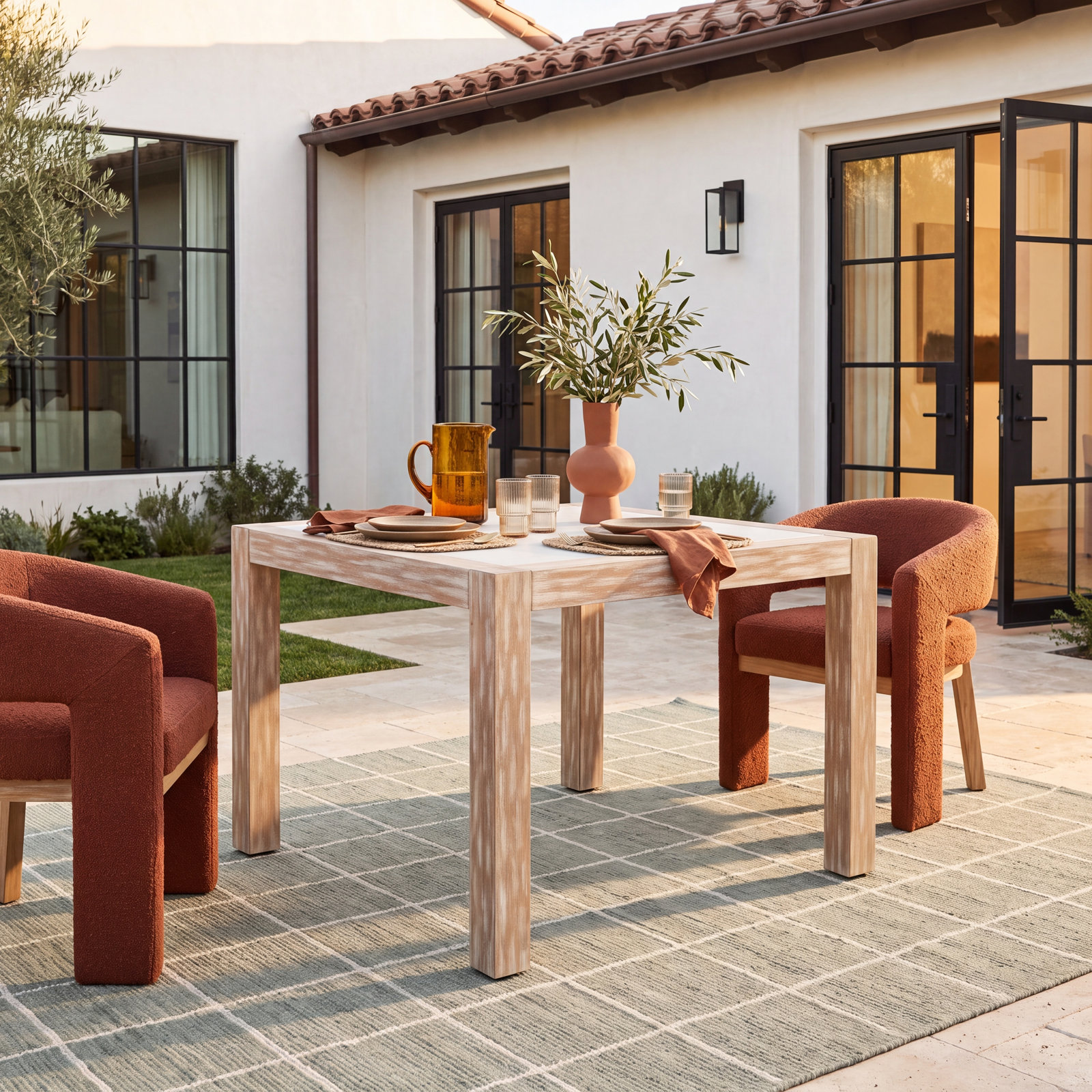 24'' Concrete Outdoor Side Table
