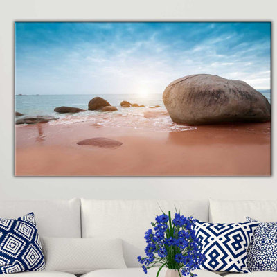 «Rocks and Sand», reproduction de photo sur toile tendue