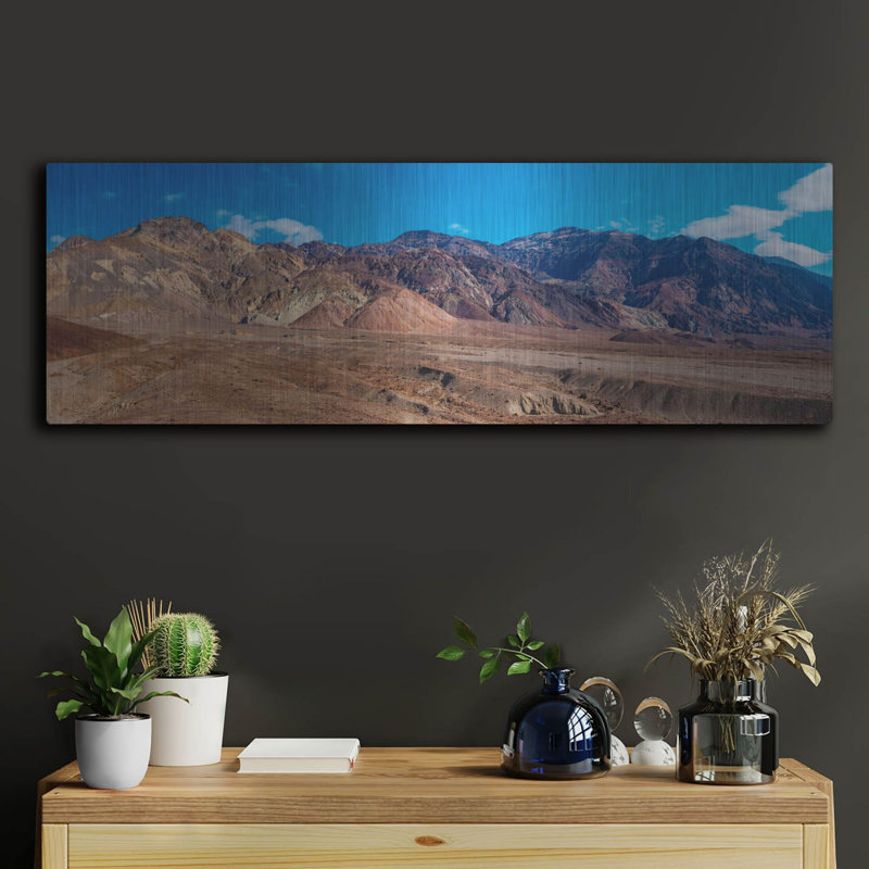  «Mort Valley Landscape Panorama» par Epic Portfolio, art mural en métal, 36 po x 12 po, H 12 po x l 36 po