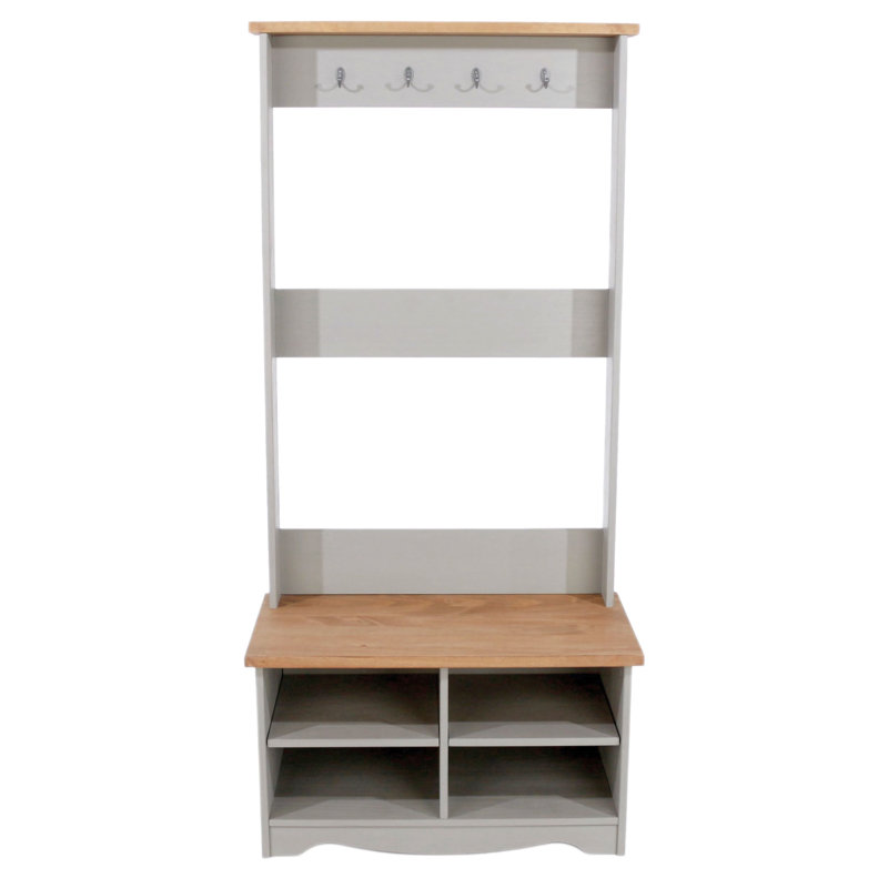Claypoole Wooden Hall Shoe, Seating and Storage Bench