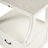 Aberdale 24 in. W 1 - Drawer Marble Top Nightstand, White-1762776485