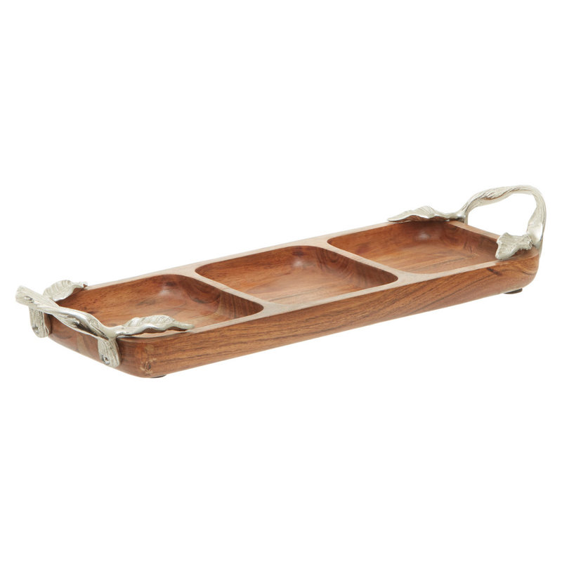 Alpen Home Dray Wood Divided Serving Dish