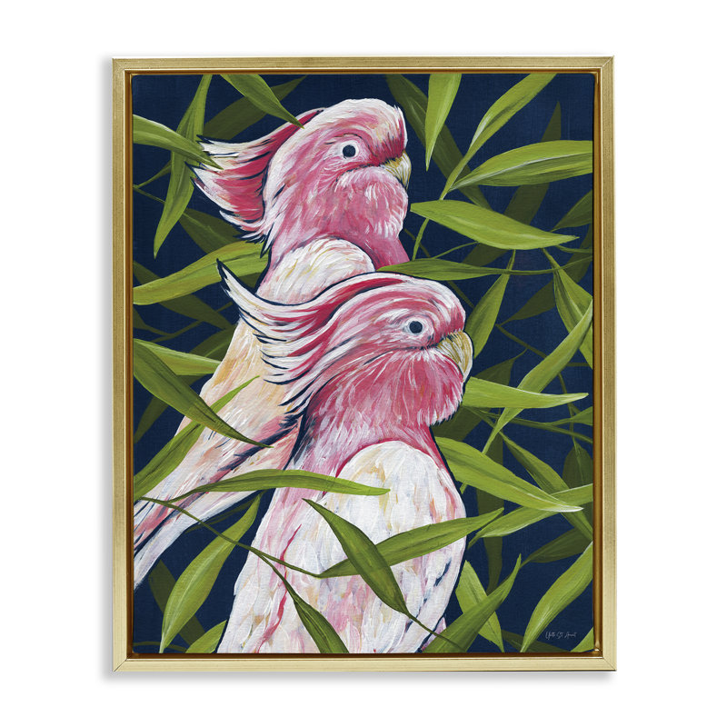  «Tropical Paradise Cockatoo Floater», art mural sur toile par Yvette St. Amant, H 21 po x l 17 po