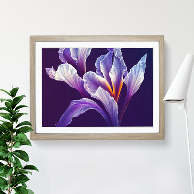 Fancy Iris Flowers - Single Picture Frame Painting