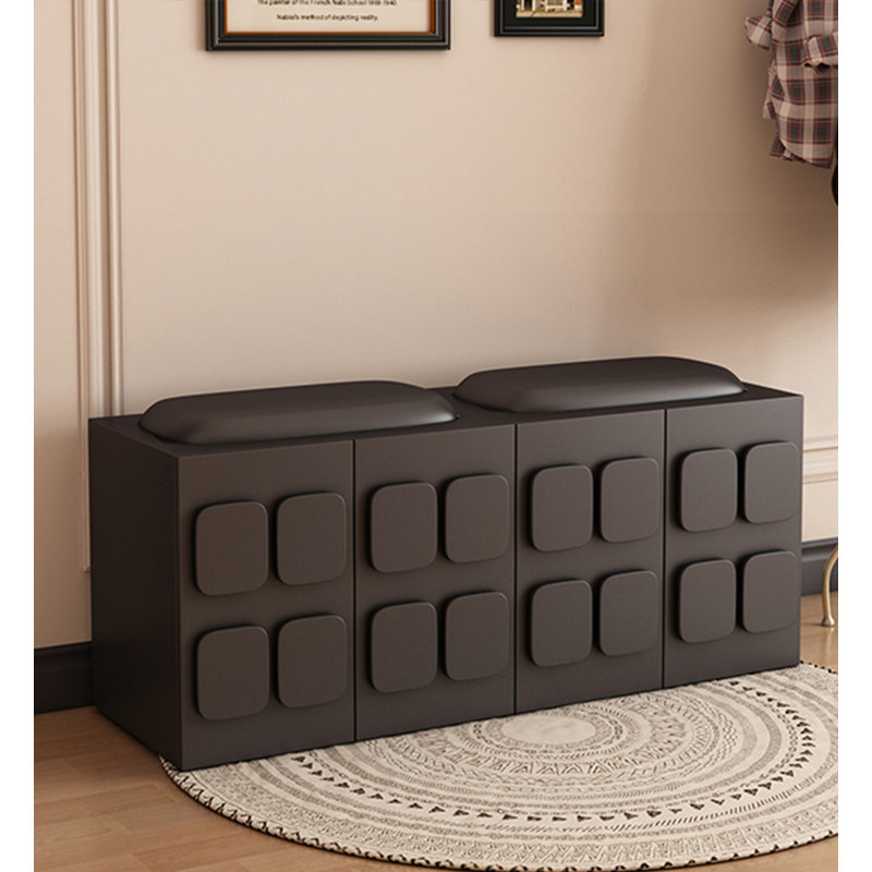 French Fashion Upholstered Shoe Storage Bench