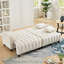 Canapé-lit futon de 83 po, canapé-lit confortable en polyester avec 2 coussins carrés, canapé-lit convertible avec dossier réglable, causeuse moderne pour le salon, beige-1235105909