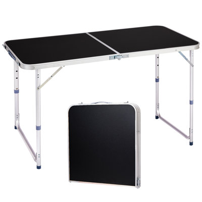 4Ft. Rectangular Patio Folding Table Aluminum by Ebern Designs