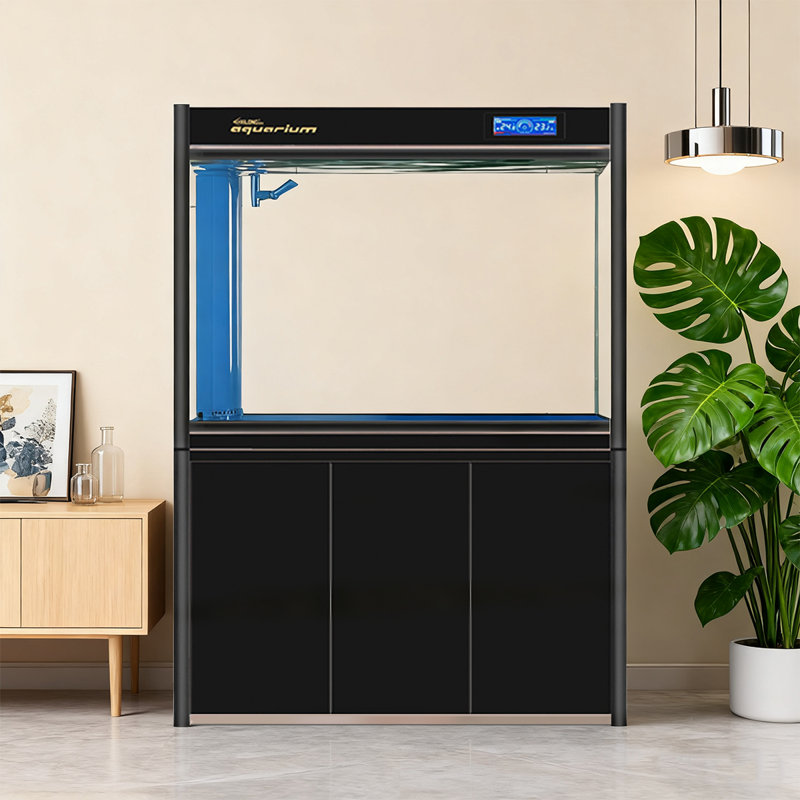 Réservoir d'aquarium en verre, 48,5 gallons (H 57,09 po x l 39,37 po x P 11,81 po, Noir