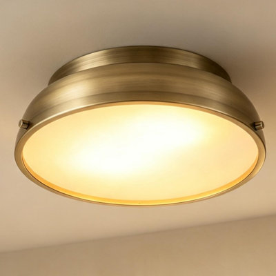 Plafonnier encastré 2 lumières en verre