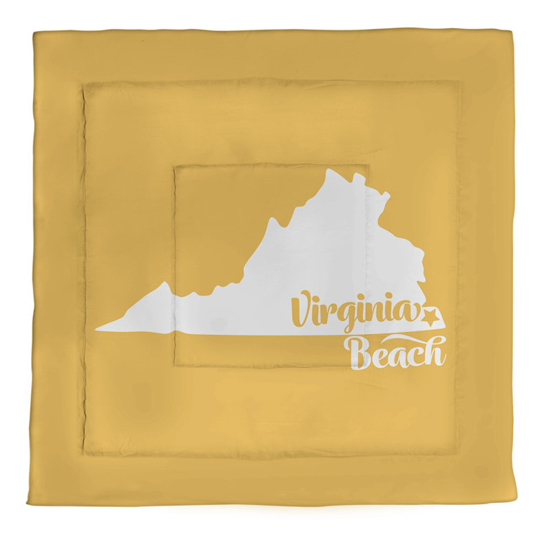 Virginia Polyester Comforter, Queen Comforter, Yellow