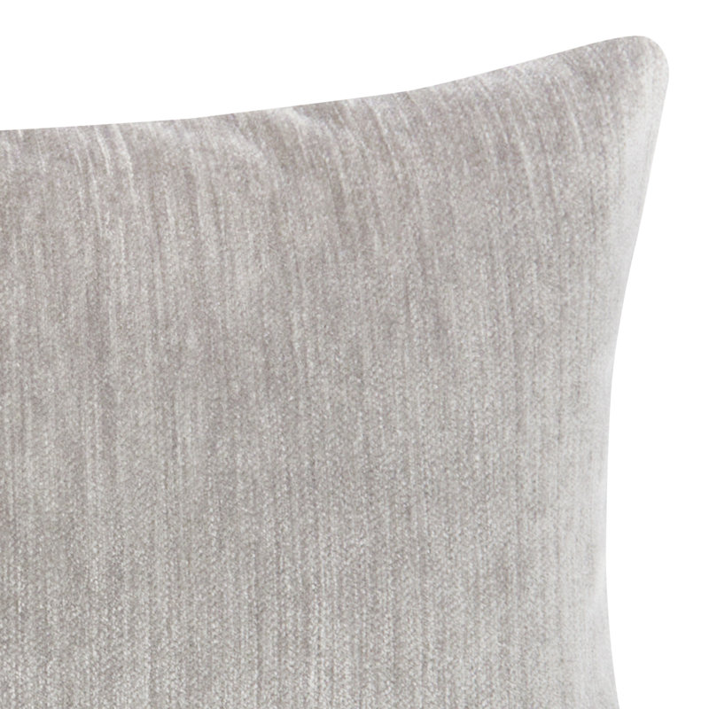Luxe Velour Outdoor Rectangular Sunbrella® Pillow Cover & Insert, Pewter