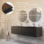 Meuble-lavabo moderne à rayures avec lavabo double-1209883058
