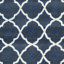 Tapis bleu / ivoire en laine / coton / latex touffeté à la main Carolene-1226196322