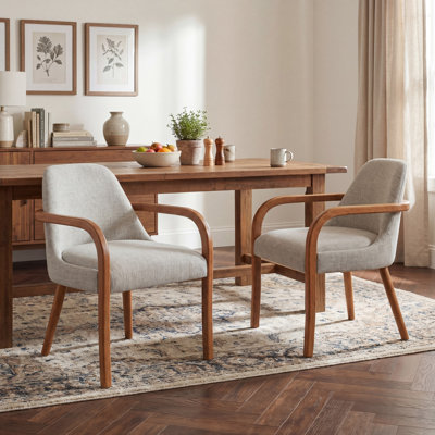 21"W Upholstered Dining Chair with Solid Back