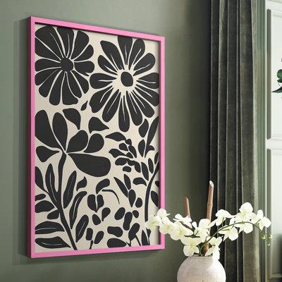 Impression florale encadrée «XIII» - prête à être suspendue - fabriquée aux États-Unis