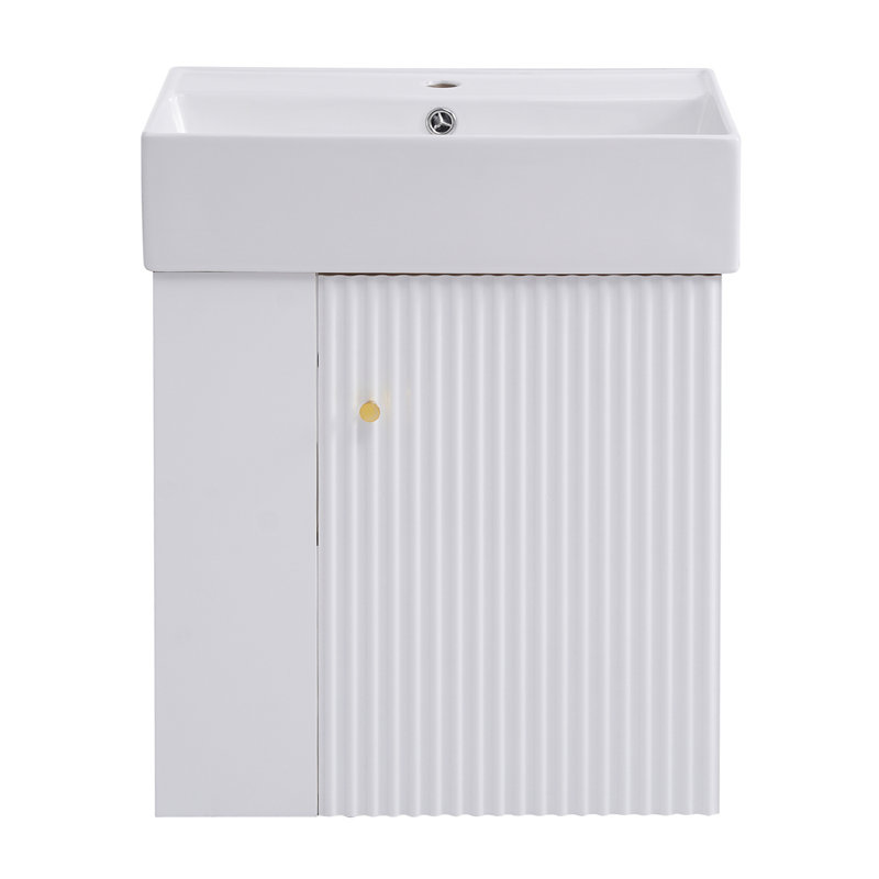 Meuble-lavabo flottant avec lavabo en céramique