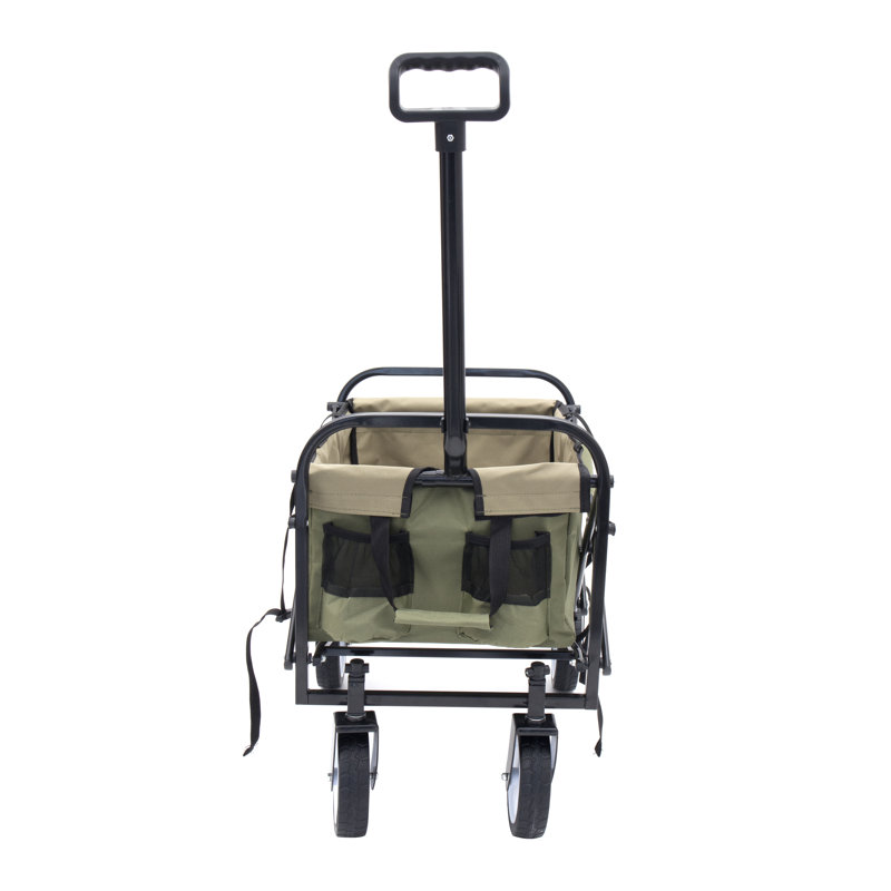 Chariot pliable avec chariot à sangle pliable Minimeetall, Vert d’armée