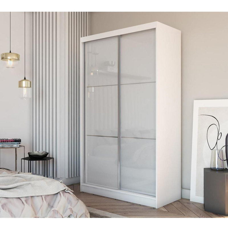 Arlynn 2 Door Sliding Wardrobe, White