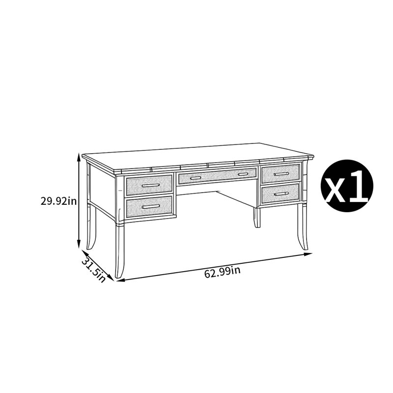 Bureau de style rétro Southeast Asian