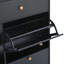Armoire à chaussures moderne avec 4 tiroirs rabattables, rangement de chaussures multifonctionnel à 2 niveaux avec tiroirs-693317137