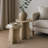 Travertine-Style Round Nesting Side Tables Modern Coffee Tables Set of 2