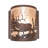 8" Wide Elk At Lake Left Wall Sconce