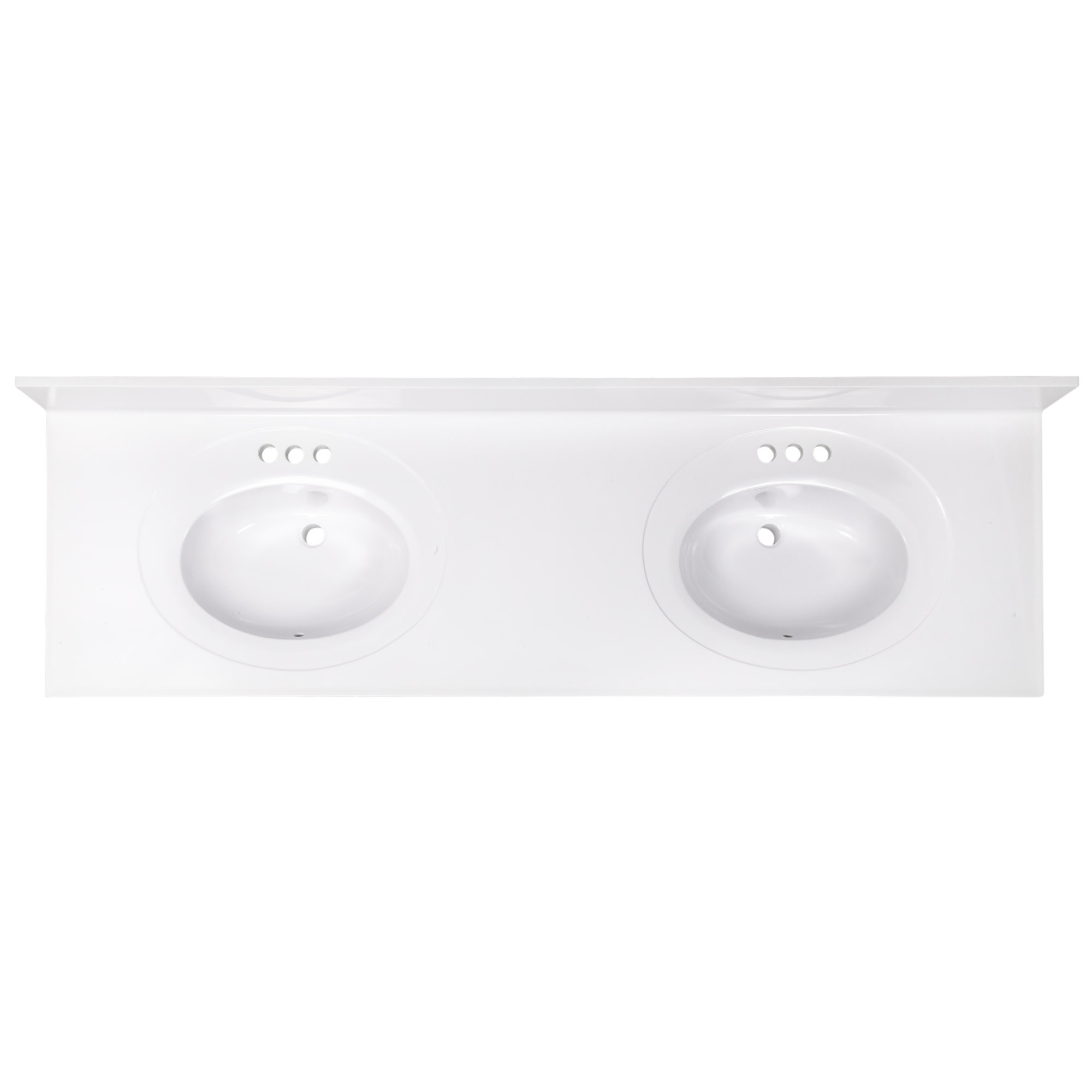 Design House 73 Inch Cultured Marble Vanity Top Two Sinks with ...